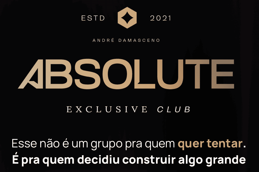 Imagem do campo APLICAÇÃO E SELEÇÃO PARA O ABSOLUTE EXCLUSIVE CLUB