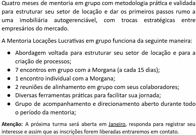 Imagem do campo Mentoria Locações Lucrativas em grupo